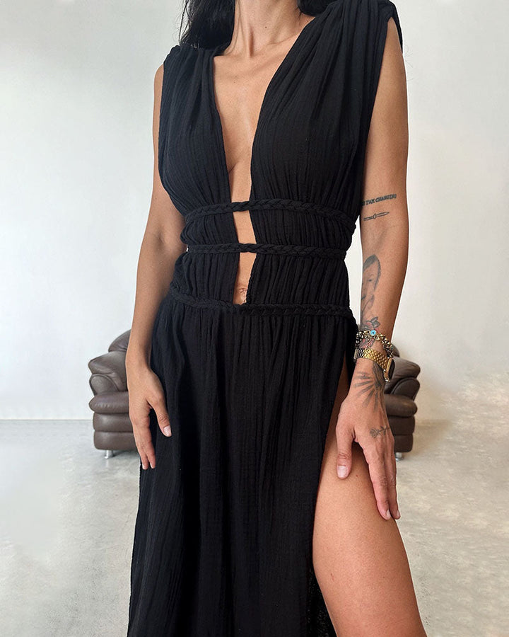 Zolla - Texturiertes Kleid mit Schlitz