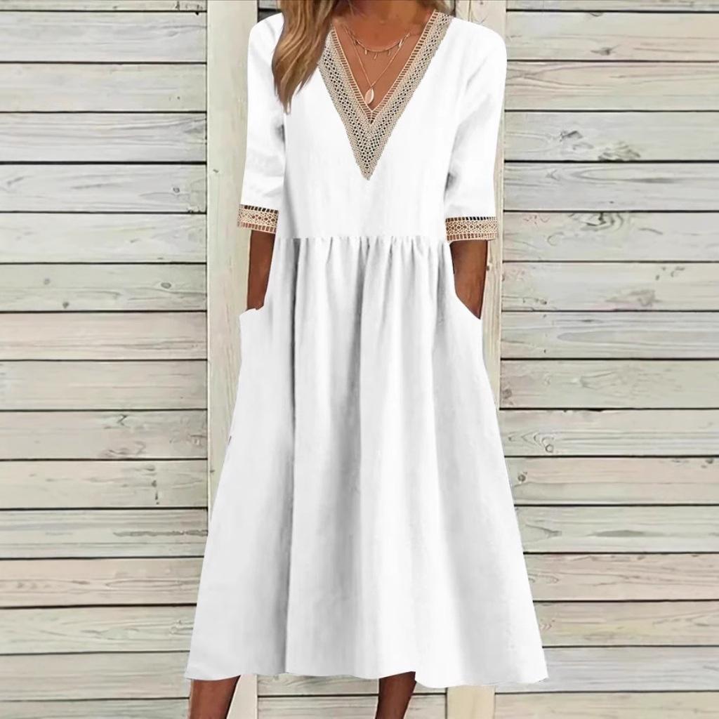 LIVIA | MIDILANGE SPITZENKLEID