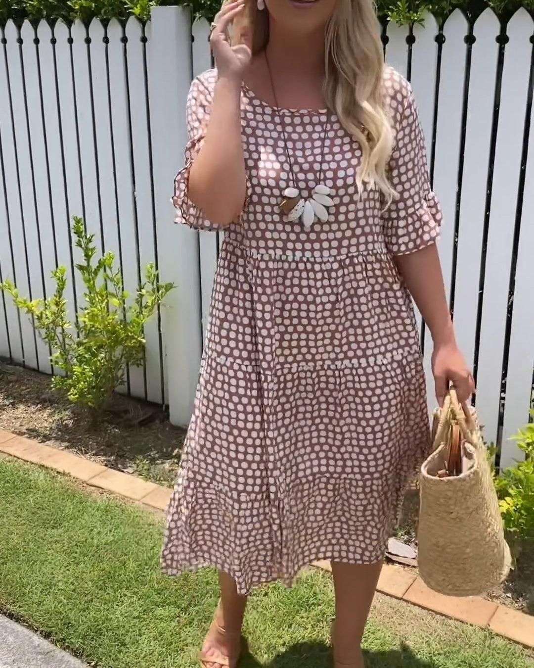 Nicola - Midi-Kleid mit kurzen Ärmeln