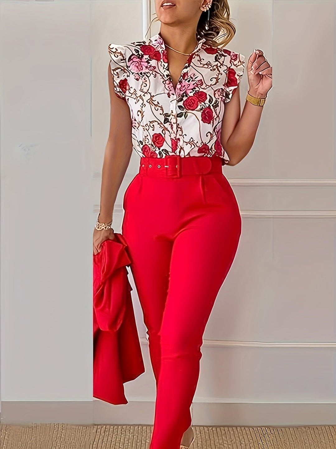 Florabel - Elegantes Ensemble mit Volantärmeln