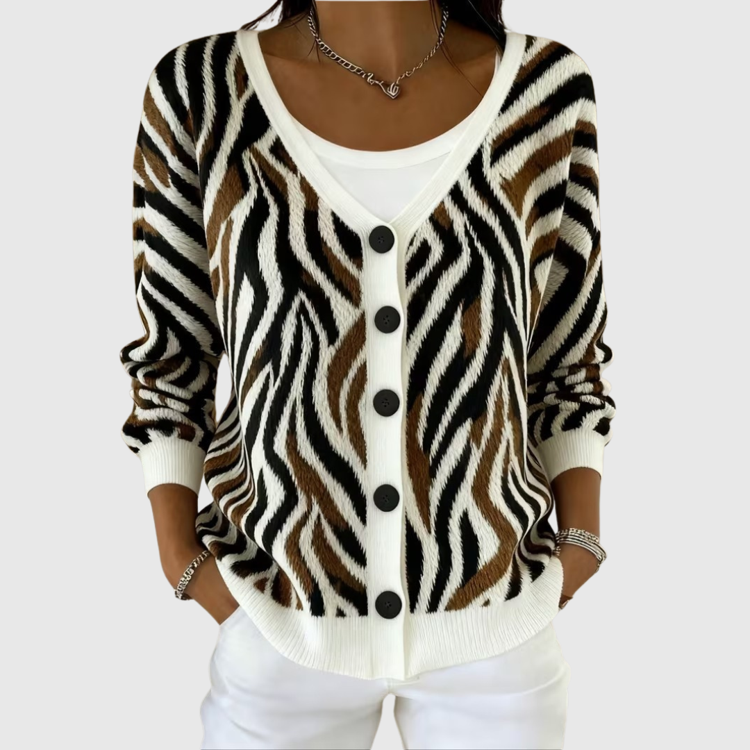 Bequemer Strick-Cardigan mit Knöpfen