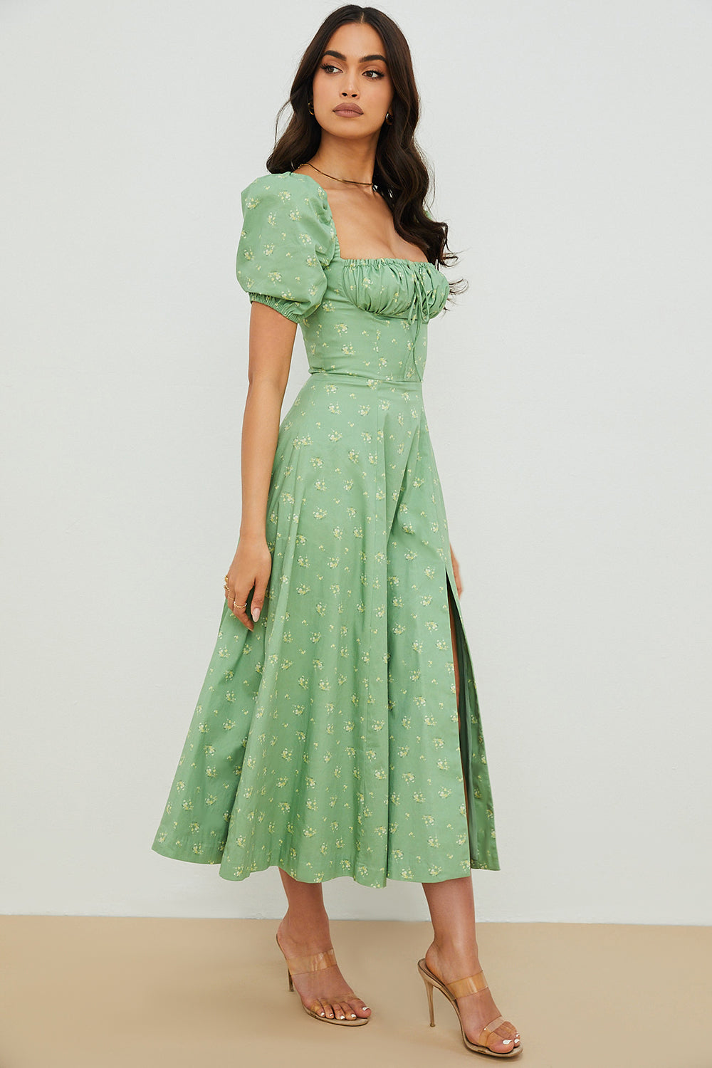 Aviana - Kleid mit Puffärmeln Bloom
