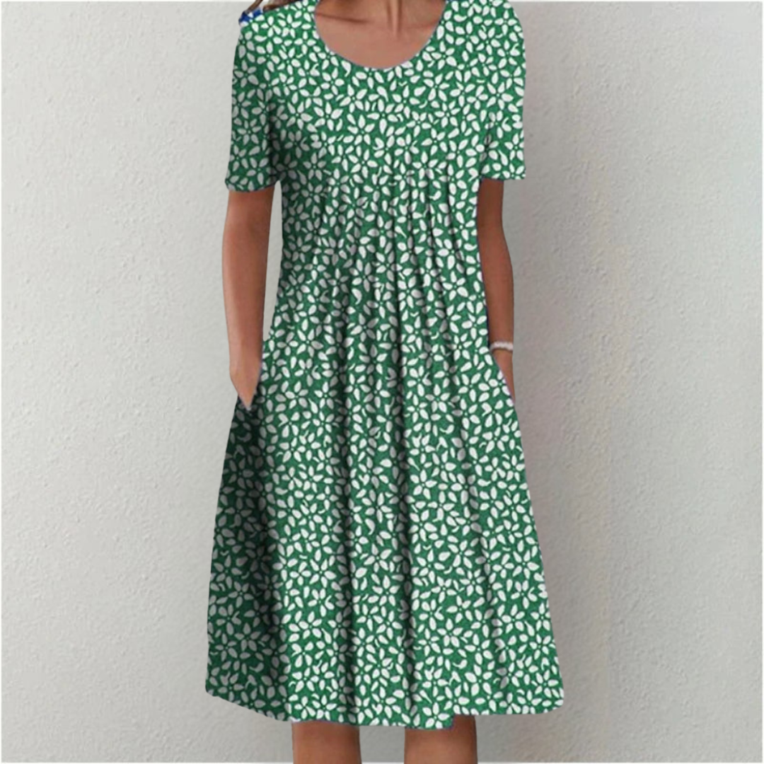 Hailey | Elegantes und lässiges Blumenkleid mit Taschen
