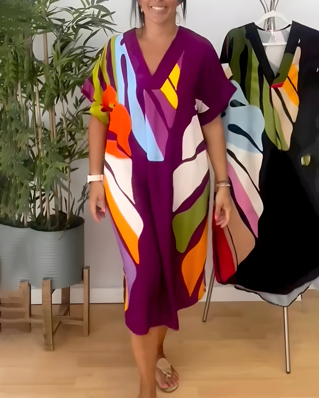 Rianna - Kleid mit Abstraktem Muster