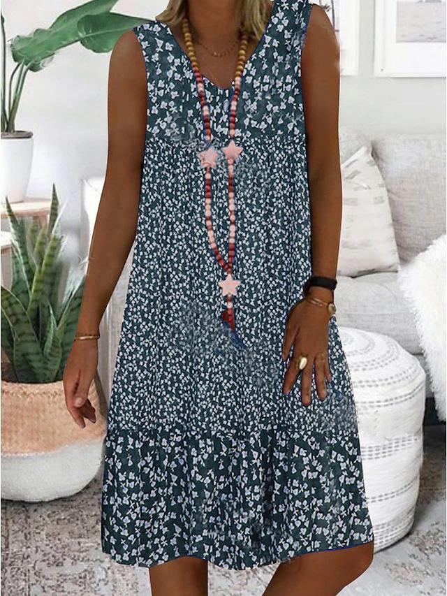 AYLA | ÄRMELLOSES KLEID MIT V-AUSSCHNITT