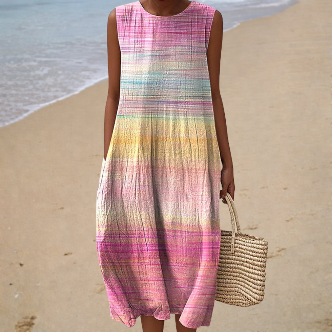 Bequeme Ärmellose Sommerkleid