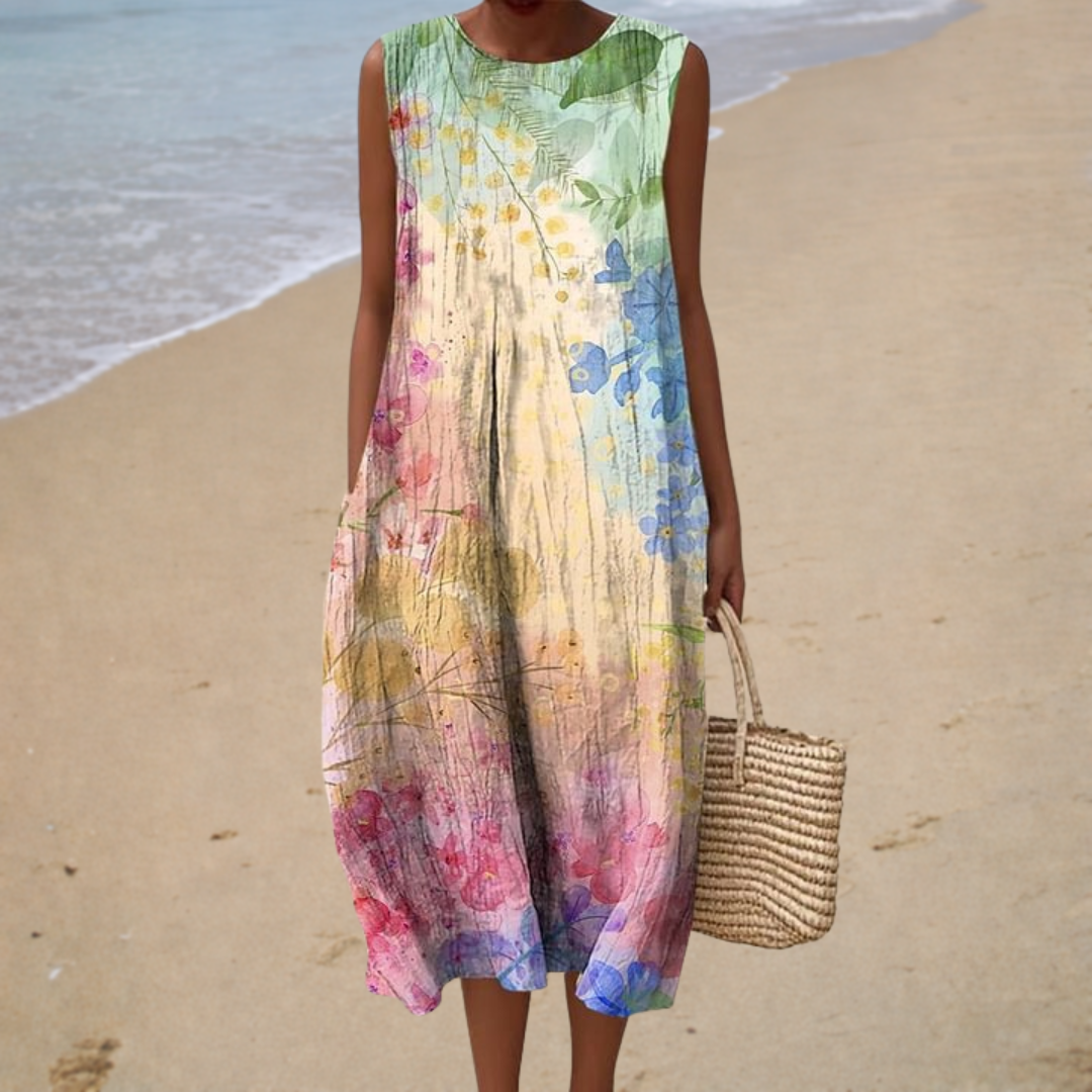 Bequeme Sommerkleid ohne Ärmel
