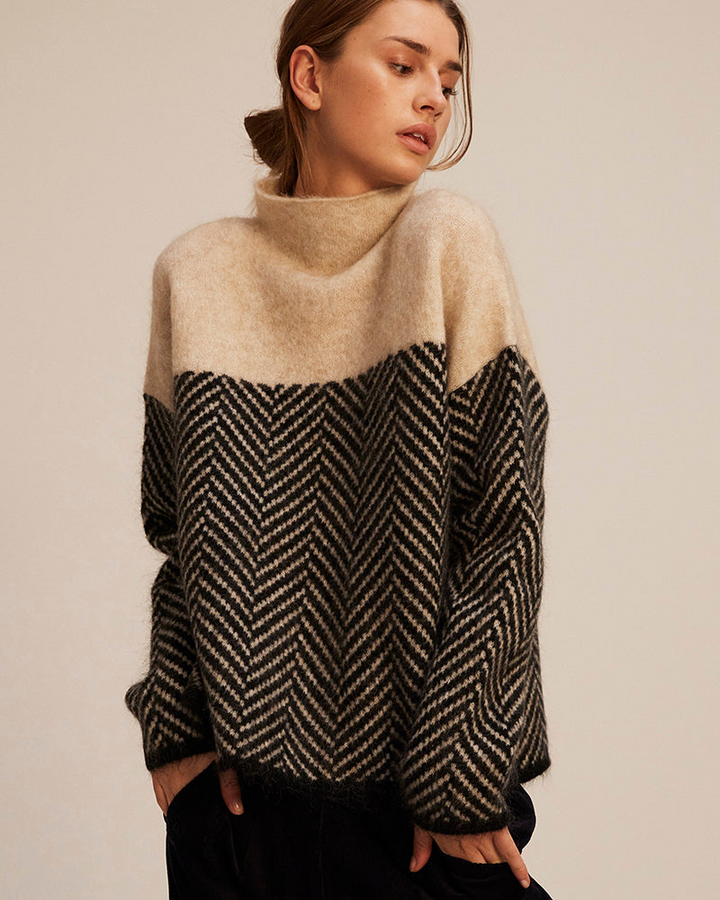 Norah | Pullover aus Baumwolle mit Stehkragen