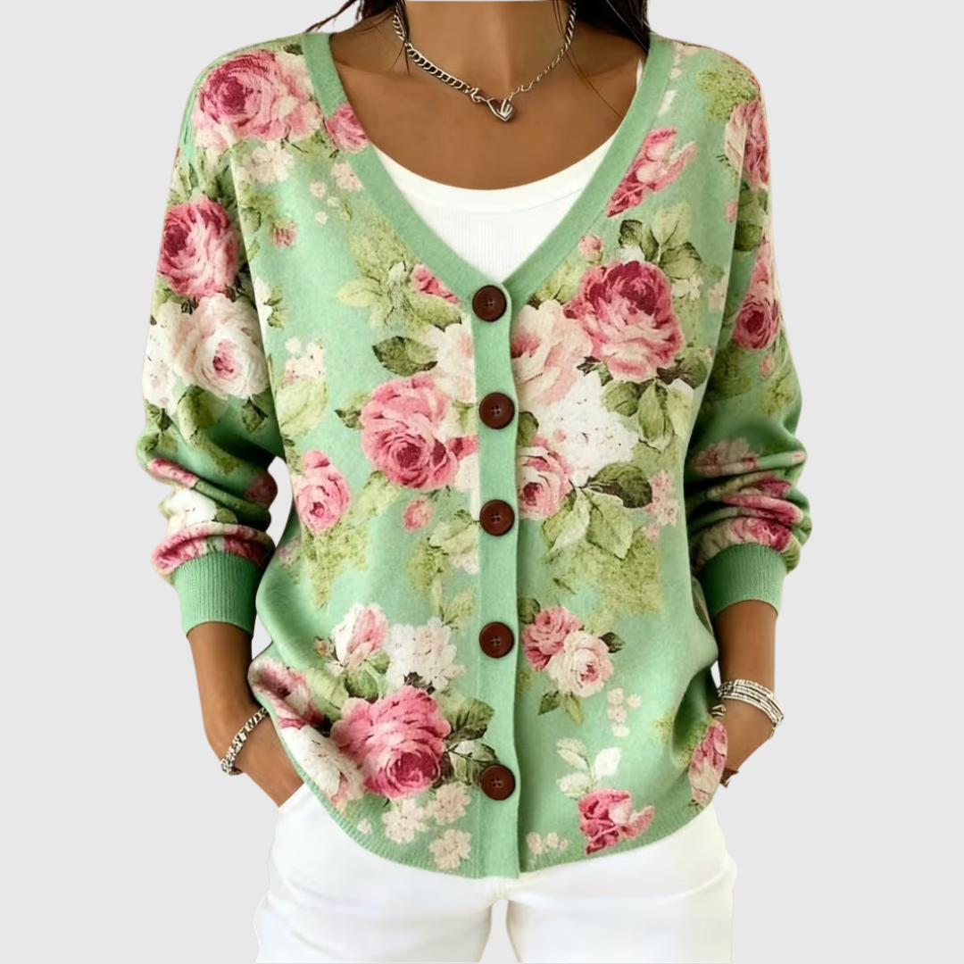 Bequemer Strick-Cardigan mit Knöpfen