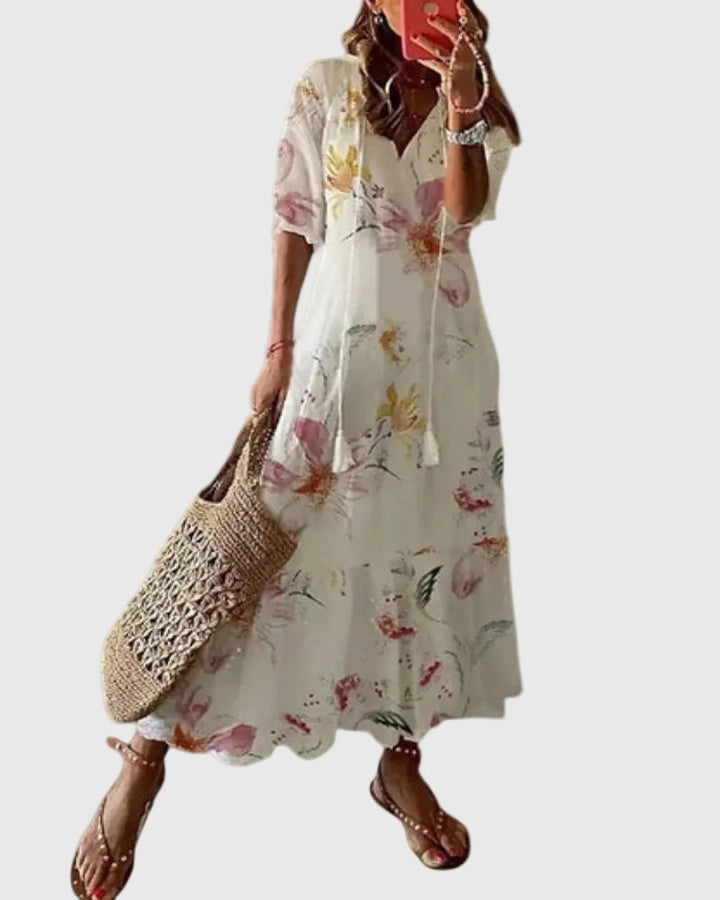 Amalia | Vintage Boho Maxikleid für den Sommer