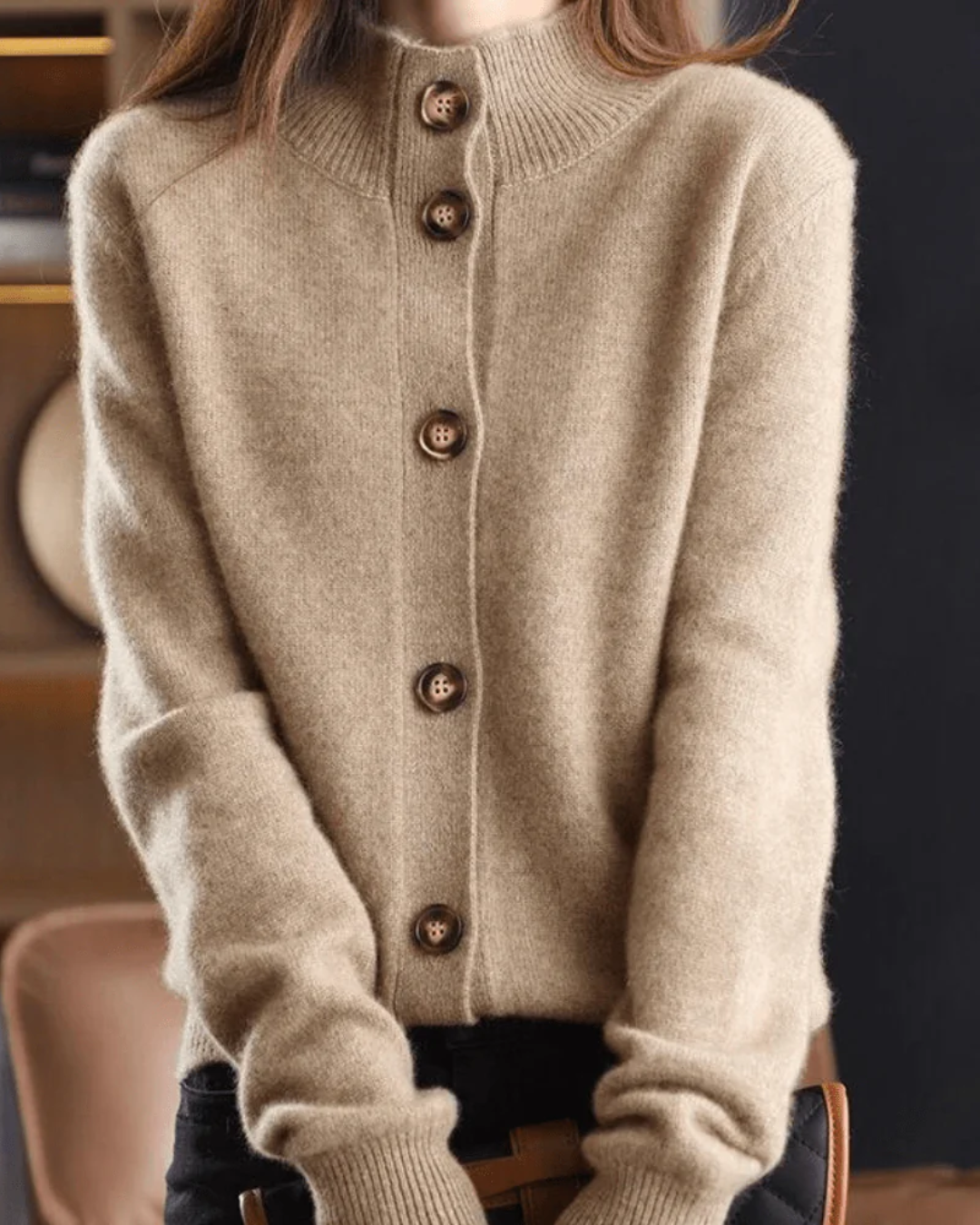 Claire | Kaschmir Cardigan im Retro-Stil