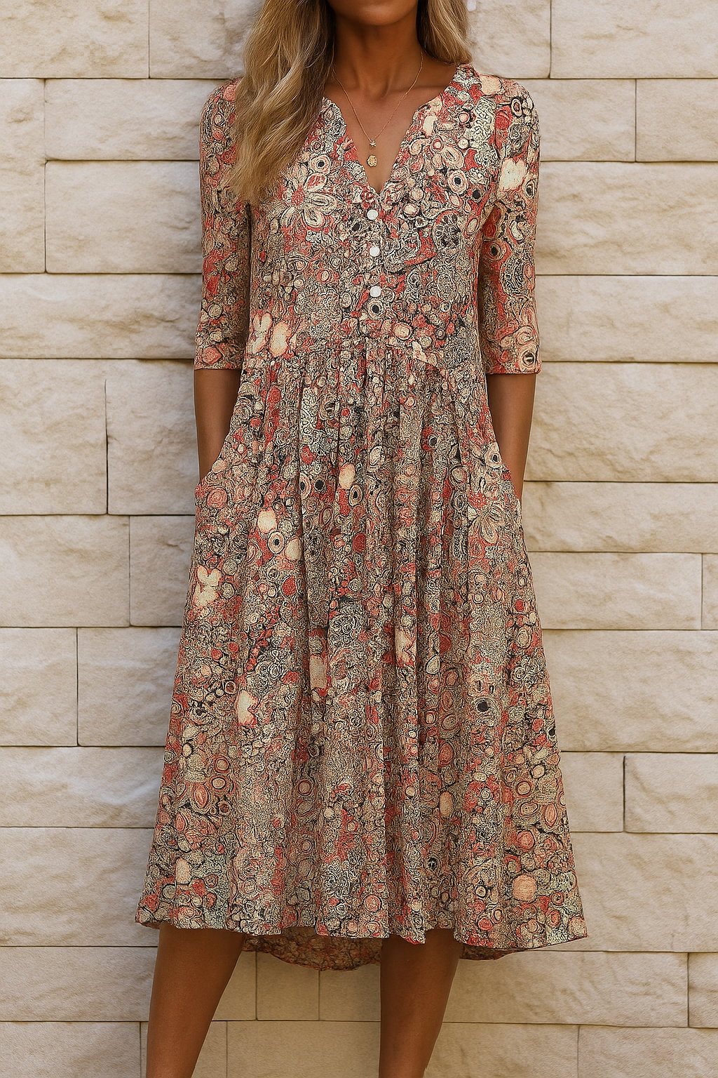 Harlow | Elegantes Kleid mit V-Ausschnitt