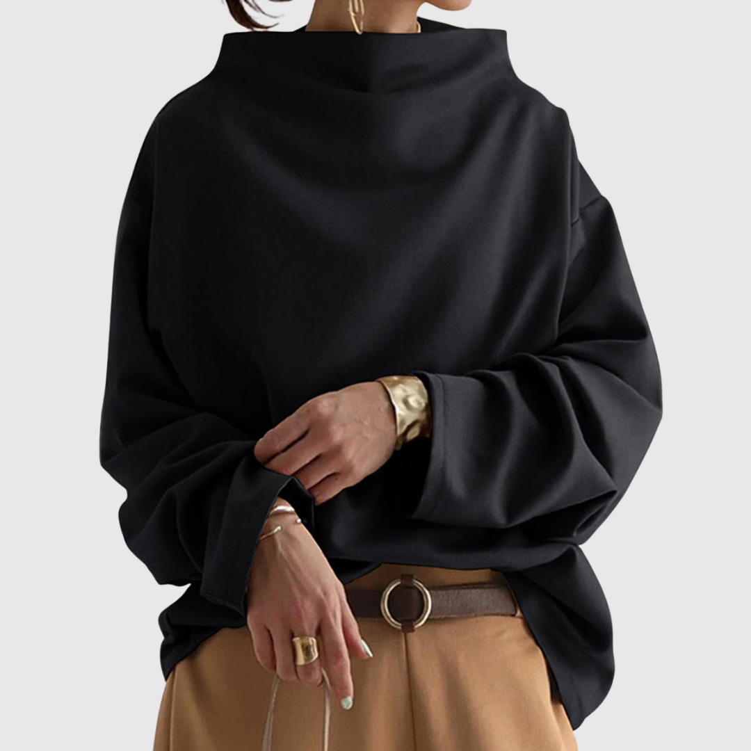 Lisa | Lässiger Pullover mit Stehkragen