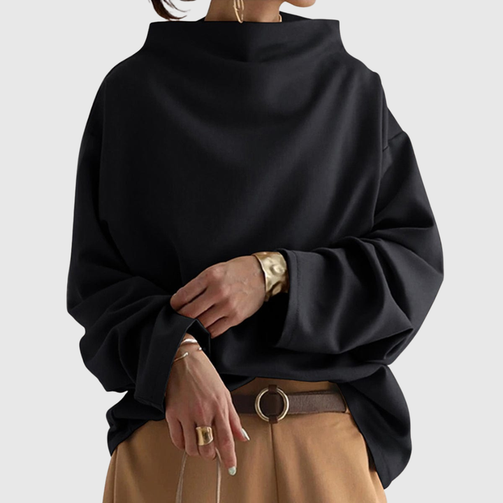 Lisa | Lässiger Pullover mit Stehkragen