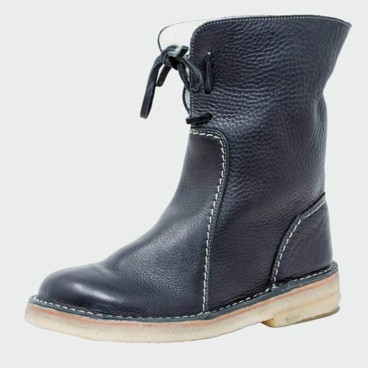 Wasserdichte Lederstiefel für Männer mit Wollfutter