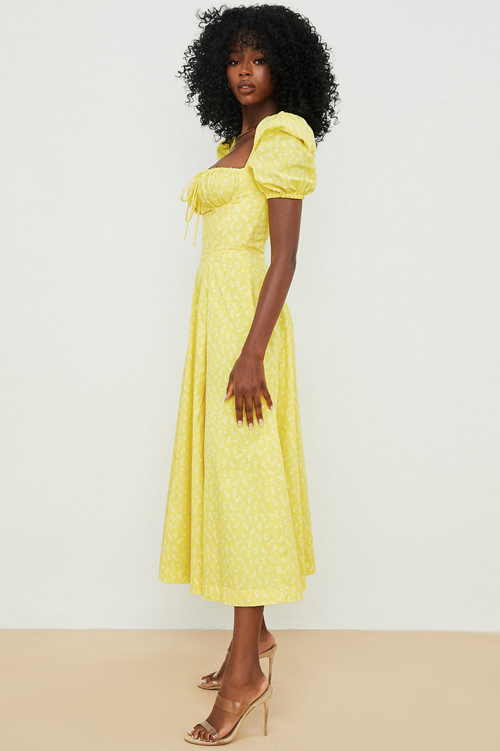Aviana - Kleid mit Puffärmeln Bloom