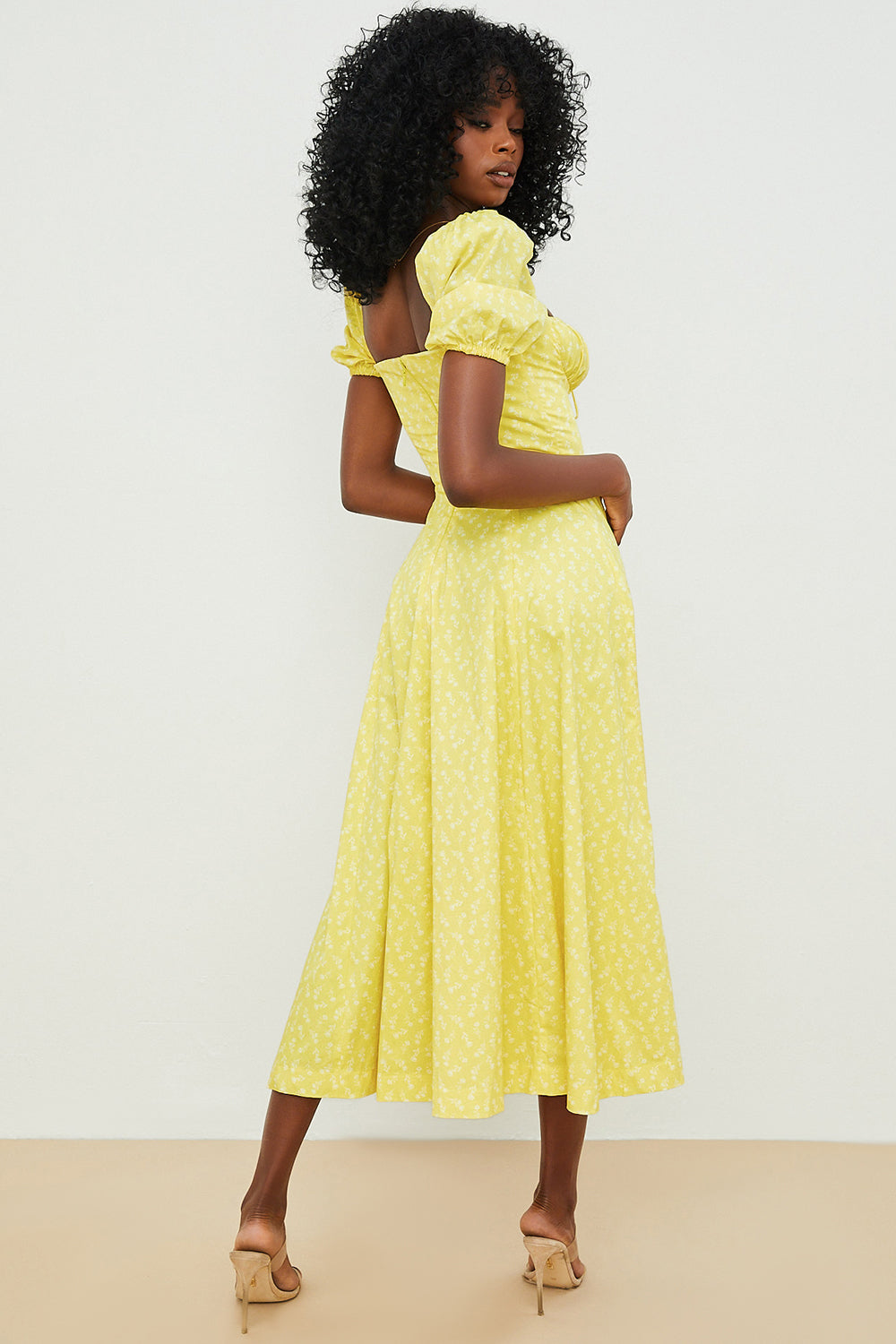 Aviana - Kleid mit Puffärmeln Bloom
